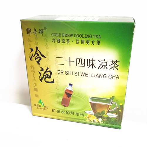獨家生產冷泡系列涼茶-二十四味-礦泉水的好拍檔 